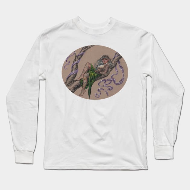 Tattooed Tree Elf - Just Hanging Around Long Sleeve T-Shirt by justteejay